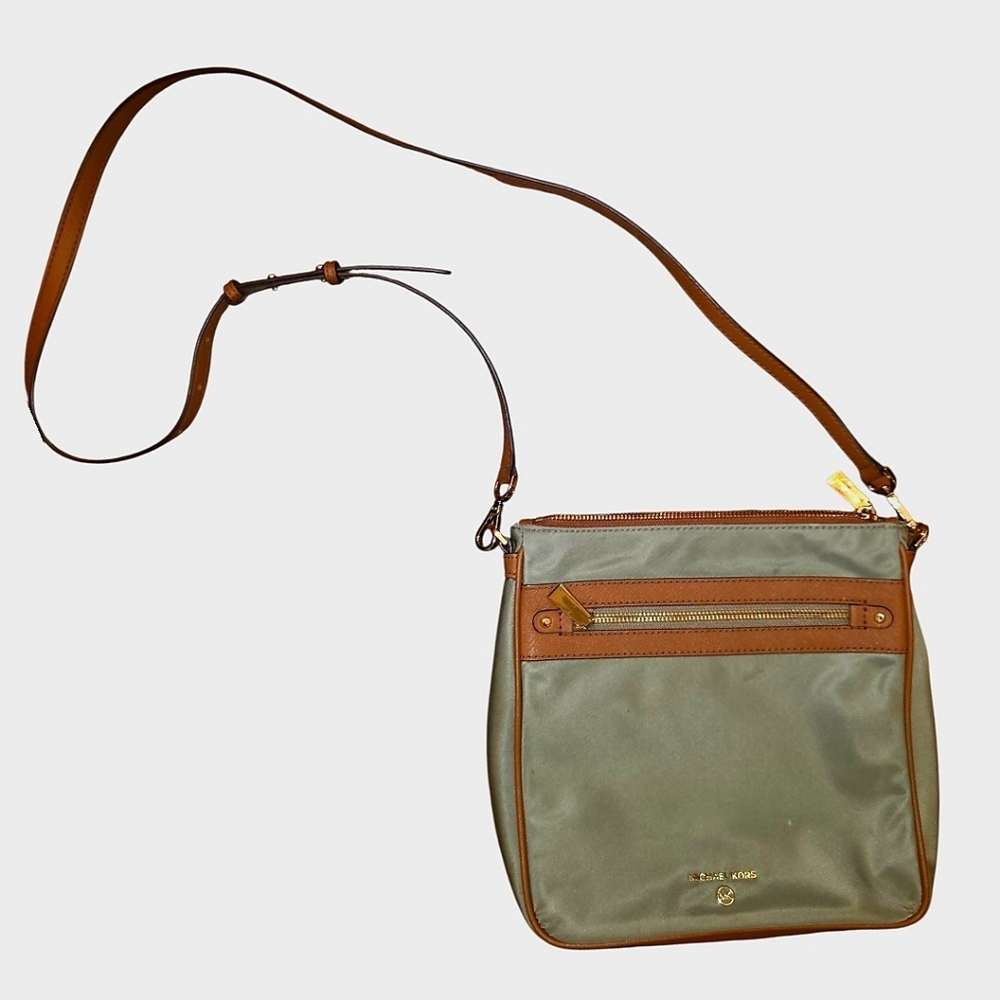 Michael Kors Olive Green Nylon crossbody- Current Collection - Picture 15 of 15